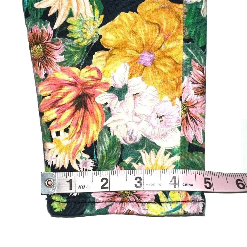 7 For All Mankind Floral Gwenevere Skinny Jeans Size 25